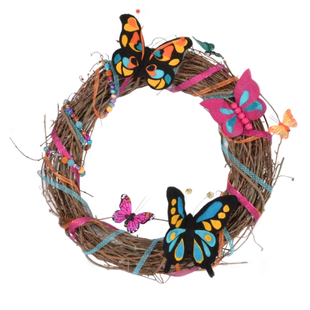 JJB butterfly bead wreath
